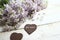 Cuckoo flowers and chocolate hearts
