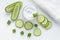 Cucumber and aloe cosmetic cream face, skin, body care