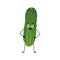 Cucumber character with angry emotions