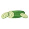 Cucumber cut slices vegetables