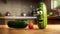 Cucumber Friends Chatting In A Pixar-style Kitchen