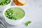 Cucumber Gazpacho. Green fresh cold summer soup