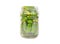 Cucumber gherkin in glass jar