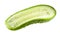 Cucumber. Half isolated. With clipping path