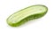 Cucumber. Half isolated on white background. clipping path