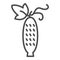 Cucumber linear icon. Vegetable. Agriculture plant. Salad ingredient. Vegetable farm. Thin line illustration. Contour