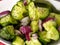 Cucumber salad with onion and herbal healthy food