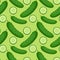 Cucumber seamless pattern. endless background, texture. Vegetable backdrop Vector illustration.