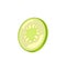 Cucumber Slice Icon Closeup Vector Illustration