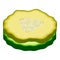 Cucumber slice icon isometric vector. Slice of fresh and salted green cucumber