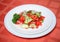 Cucumber tomatoe appetizing vegetable salad