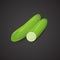 Cucumber vegetable vector icon.