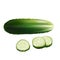 Cucumber on white background