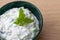 Cucumber yoghurt with raisins