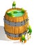 Cucumbers in a barrel