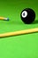 Cue stick and snooker ball