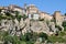 Cuenca houses situated on the cliff