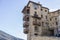 CUENCA, SPAIN, December 11, 2016 - Casa Colgadas in Cuenca, Spain is built on the edge of a cliff