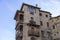 CUENCA, SPAIN, December 11, 2016 - Casa Colgadas in Cuenca, Spain is built on the edge of a cliff