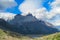 Cuernos Mountain peaks in Torres del Paine Chile Patagonia
