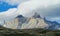 Cuernos Mountain peaks in Torres del Paine Chile Patagonia