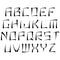 Cuineform alphabet on white background.Vector wedge writing.Art font.