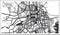 Culiacan Mexico City Map in Black and White Color in Retro Style. Outline Map