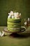 A culinary cake masterpiece with the essence of matcha