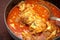Culinary delight Muslim style red chicken curry in close up view