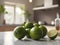 Culinary Elegance: Kaffir Lime Centerstage in a Sunlit Kitchen Ambiance