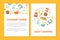 Culinary Guide, Easy Cooking Card Template with Space for Text, Cooking Recipe, Homemade Food Website Cartoon Vector