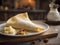 Culinary Harmony. Bavarian Crepe on Rustic Setting