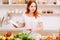 Culinary hobby healthy balanced nutrition woman