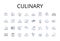 Culinary line icons collection. Delicious cuisine, Gastronomic delight, Tasty cookery, Savory cuisine, Delectable dishes