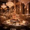 Culinary Luxe: Opulent Dining Underneath Crystal Chandeliers