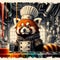 Culinary Magic, Red Panda Chef, AI Generated Art