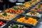 Culinary spread Abundant view of delectable buffet food options