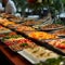 Culinary spread Abundant view of delectable buffet food options