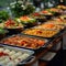 Culinary spread Abundant view of delectable buffet food options