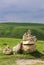 Cult stones laid in the mountains on the territory of the Zolsky district, Kabardino-Balkar Republic, Russia