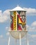 `Cultivate Harmony` by internationally famous artist Shepard Fairey on the exterior of a water tower in Deep Ellum, Texas.