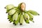 Cultivated banana : Clipping path included.