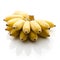 Cultivated banana isolated on a white background, Nutrients of bananas have a variety of energy, carbohydrates, proteins, vitamins