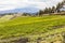 Cultivated fields on slopes