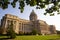 Cultivated flowers beautify the grounds around the state capital of Kentucky at Frankfort