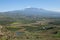 Cultivated Land And The Volcano Etna