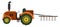 Cultivation tractor, illustration, vector