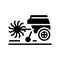 cultivator machine glyph icon vector illustration