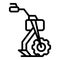 Cultivator machinery icon outline vector. Farm machine