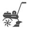 Cultivator solid icon, Garden and gardening concept, Garden tools sign on white background, Agricultural cultivator icon